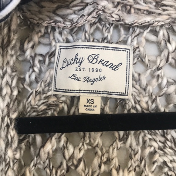 Lucky Brand Cable Knit Cardigan - Picture 2 of 4